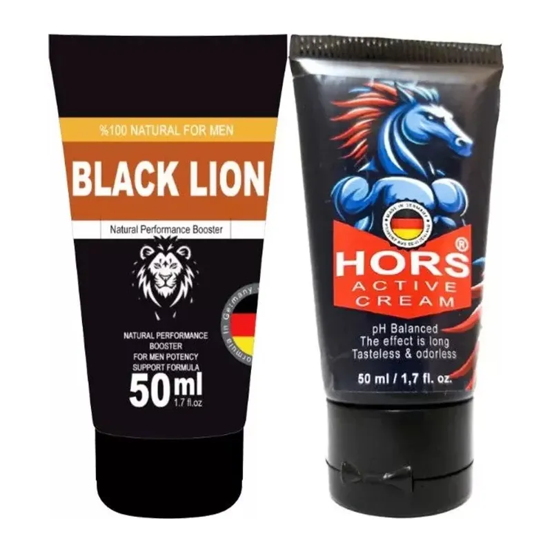 Black Lion Booster 50 Ml + Hors Active Cream 50 Ml / Erkeklere Özel Krem Seti