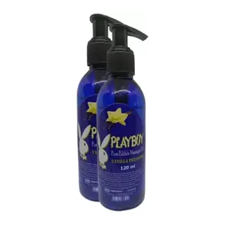 Süper Playboy Pure Edible Massage Oil 120ml Vanilya Aromalı Masaj Yağı 2 Adet