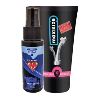 Süper Bonie Machoman 60 Ml Erkek Zaman Spreyi + Maxi Size Erkek Özel Yeri Krem