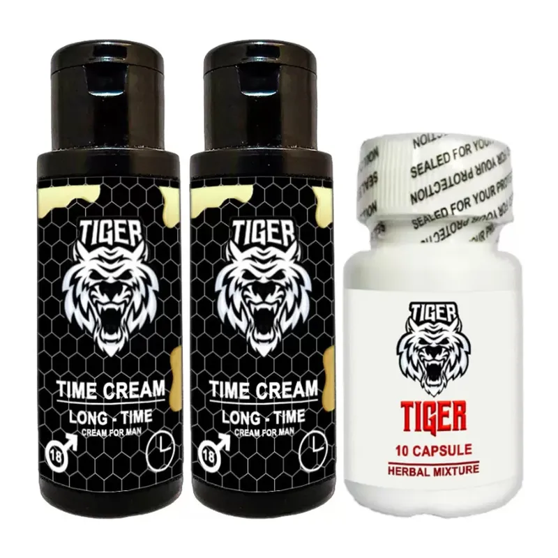 Tiger: Erkeklere Özel Red Ginsengli Tongkatlı Set 2 Ad. 60 Ml Krem + 1 Ad. Tiger 10lu Caps