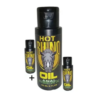 Hat Rhino Kadınlar Ve Ap.erkekler İçin Analrelax Oil 3 Adet Lubricantanalrahatlatıcı Kasgevşetici Kaydırıcıyağ 60 Ml