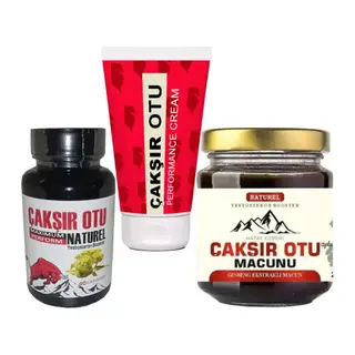 Çakşır Otu Hacmine Süresine Katılığına 3 Adet Set > Çakşır Otu Kremi + Çakşır Otu Macunu + 60lı Çakşır Otu Kapsülleri