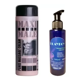 Hintohu Maxi Male Cream 200 Ml Erkekler Için Pe.nis Bakım Losyonu Ve Playboy Naturallubricant 125ml