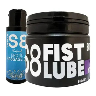 Stimul8 Fist Lube 500ml Big Size Lubrikant + Stimul8 Masaj Yağı 60 Ml