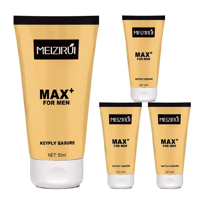 Meizirui Max 4 Adet Erkekler İçin Büyütücükalınlaştırıcı Xxxlfasteffect Ed Kremi - Doğal Yağlı (max Plus) Penismasaj Kremi