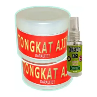 Süper Tongkat Ajimat Madura 2 Adet 100 Ml Krem + Yanında 30 Ml Çörek Otu Yağı