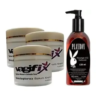Playboy Vagifix Varicose Vein Defense Cream 3 Adet +playboy Masaj Yağı