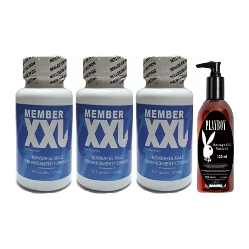 Member Hintohu Member Xxl Erkeklere Özel 60’lı 3 Adet - Playboy 120 Ml Masaj Yağı