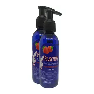 Playboy Pure Edible Massage Oil 120ml Çilek Aromalı Masaj Yağı 2 Adet