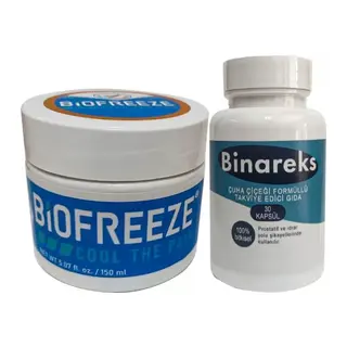 Biofreeze 150 Ml Sırt Masaj Kremi + Binareks Erkeklere 30 Lu Çuha Çiçeği Kaps