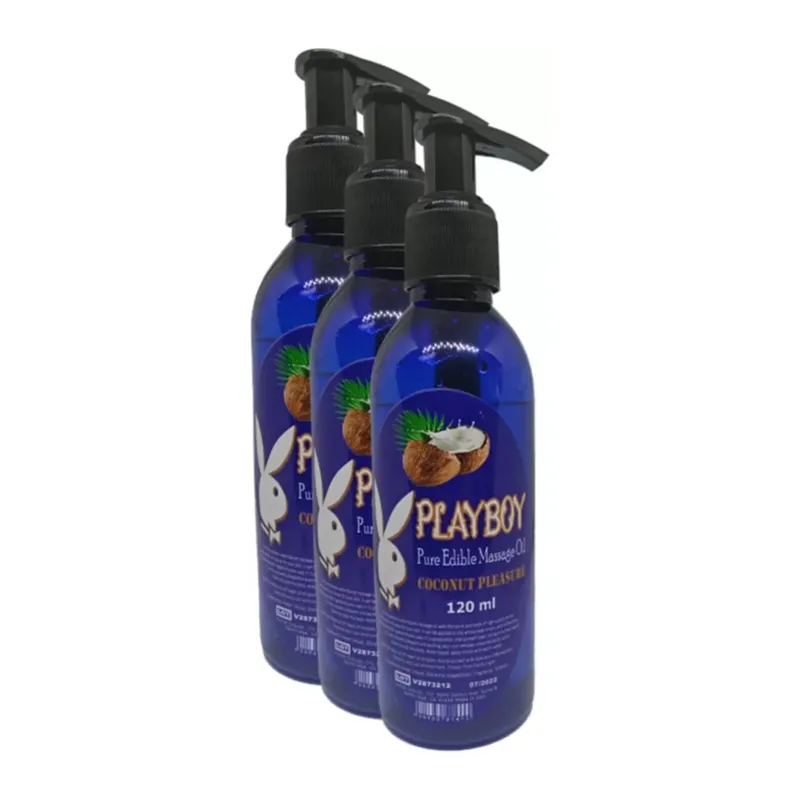 Playboy Pure Edible Massage Oil 120ml Hindistancevizi Aromalı Masaj Yağı 3 Adet