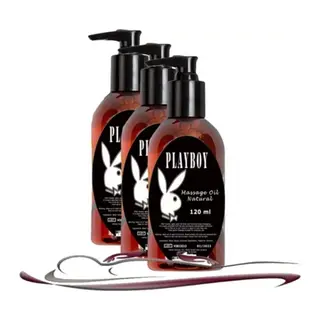 Playboy Natural Aromaterapi Massage Oil Kokusuz Vücut Masaj Yağı 3 Adet 120 Ml