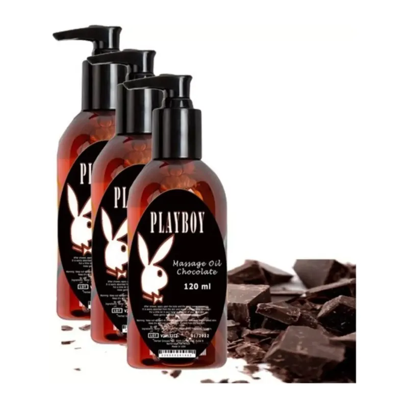 Playboy Chocolate Massage Oil 3 Adet Çikolata Aromalı Vücut Masaj Yağı