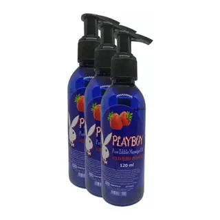 Playboy Pure Edible Massage Oil 120ml Çilek Aromalı Masaj Yağı 3 Adet