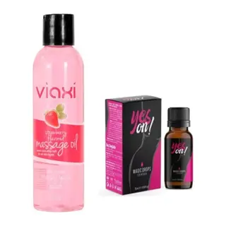 Viaxi Yeson Magic Drops For Women 15 Ml+ Çilekli Masaj Yağı 177 Ml