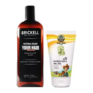 Brickell Saç Sakal Ton Şampuanı + İbn-i Sina Kuyruk Yağlı Bal Özlü Bay Bayan Yüzkremi 50ml