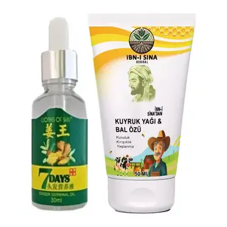 7days Saç Serumu + Ibn-ı Sina Kuyruk Yağlı Bal Özlü Bay Bayan Yüzkremi 50 Ml