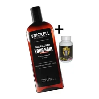 Brickell Erkeklere Özel 237 Ml Saçsakal Beyazlıkgiderici Şampuan + Hotrhino Erkekler Için Büyütücüxxxl 60 KapsÙl