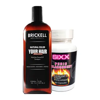 Brickell 237 Ml Şampuan Saçsakal Anti.white + Sıxx Erkeklere Özeı Xxxl60 Lı