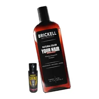Brickell 237 Ml Erkeklere Özel Saçsakal Beyazlıkgiderici Şampuan + Hotrhino Erkekler Için Büyütücükalınlaştırıcı Xxxlkrem