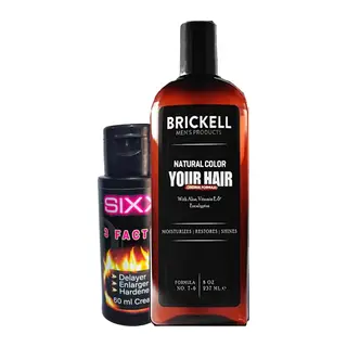Brickell 237ml Erkek Saçsakal Beyazıık Değiştirme Şampuanı + Sıxx Erkeklere Özel 3 Özellik Kremi 60ml
