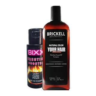 Brickell Şampuan Saçsakal Erkek Beyazıık Anti.white 237ml Ayrıca + Sıxx Erkeğe Özel Sertlikkremi 60 Ml