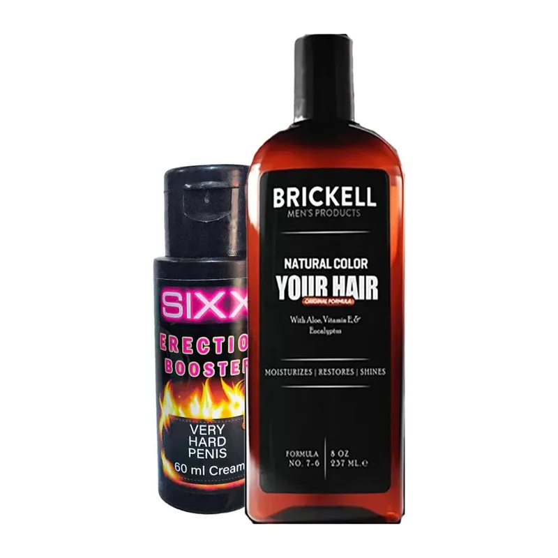 Brickell Şampuan Saçsakal Erkek Beyazıık Anti.white 237ml Ayrıca + Sıxx Erkeğe Özel Sertlikkremi 60 Ml
