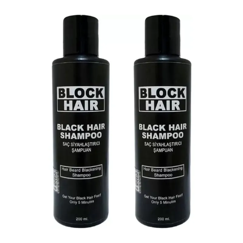 Saçları Siyahlaştıran Block Hair Şampuan 200ml X 2 Adet