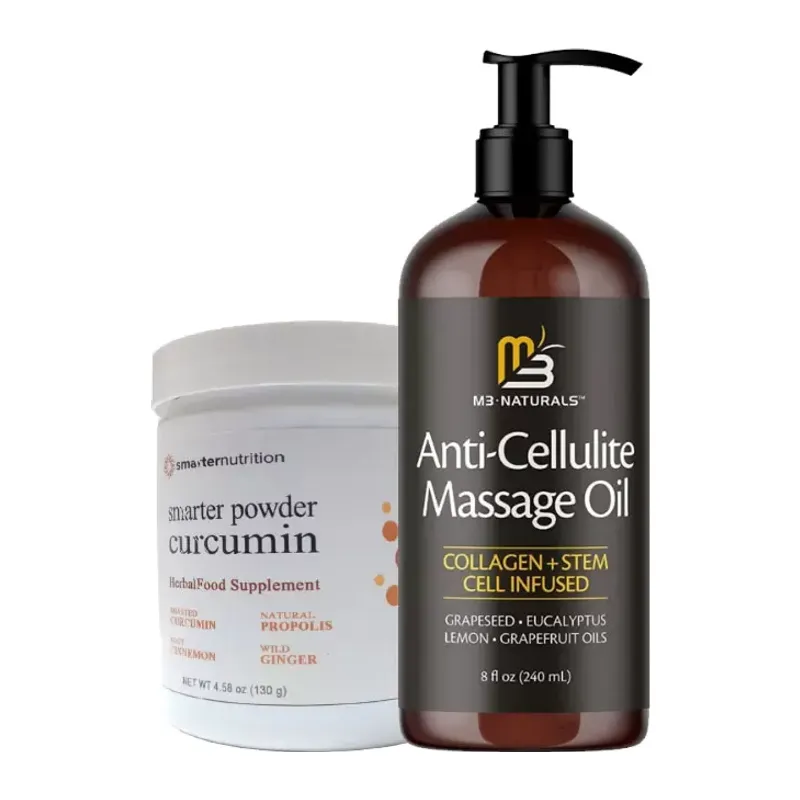 Anti-cellulite Massage Oil 240 Ml Masaj Yağı + Smarter Curcumin Fatburner Masaj Kremi 130 Gr