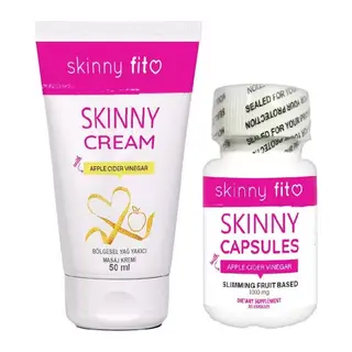 Skinnyfit Elma Sirkesi Ana Malzemeli Yaza Hazırlık Vücut Bakım Kremi + 30lu Kaps Seti