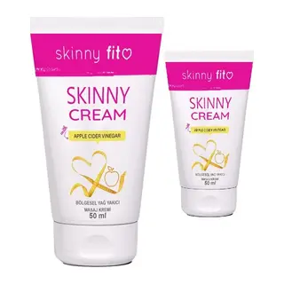 Skinny Fit Cream 2 Adet Elma Sirkesi Ana Malzemeli Vücut Bakım Kremi