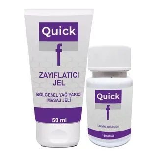 Quick F Seti: Quick F Gel 50 Ml Jel Yeni Görünümünüze Jel + Quick F 15 Kaps Bir Arada