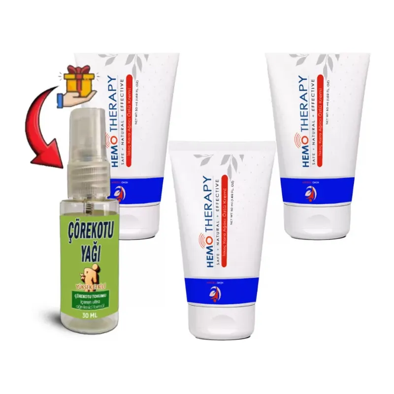 Hemo Therapy: 3 Adet> İskoç Karaağaç Özlü An.al Bakım Kremi 50 Ml + Çörekotu Yağı