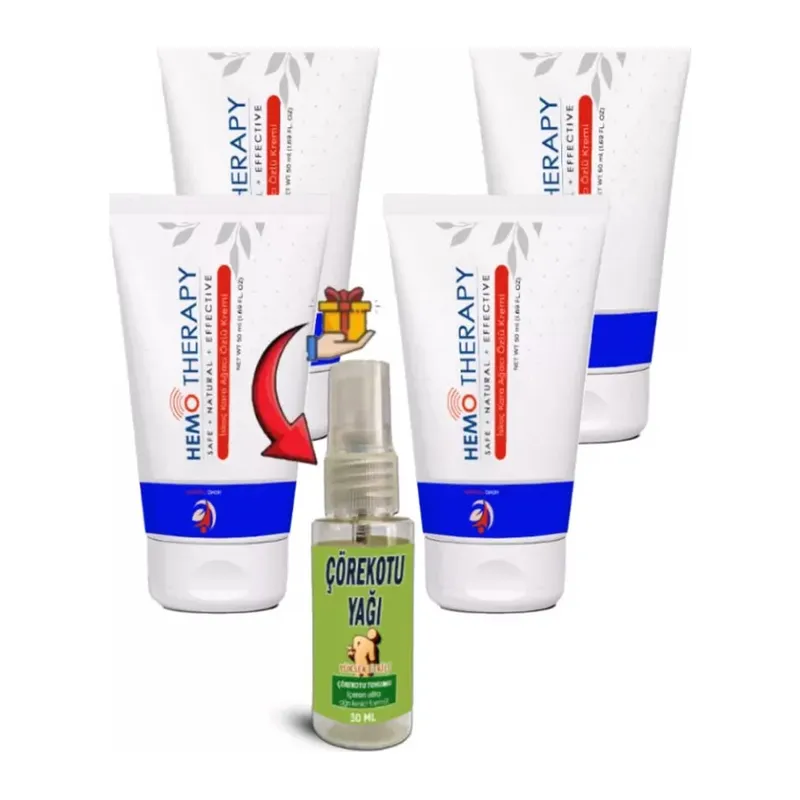 Hemo Therapy: 4 Adet> Iskoç Karaağaç Özlü An.al Bakım Kremi 50 Ml + Çörekotu Yağı