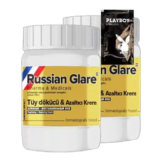 Playboy Rusian Glare Tüylere Krem Nano 2 Adet X 50 Ml Rus Merhemi + Yanında Jel
