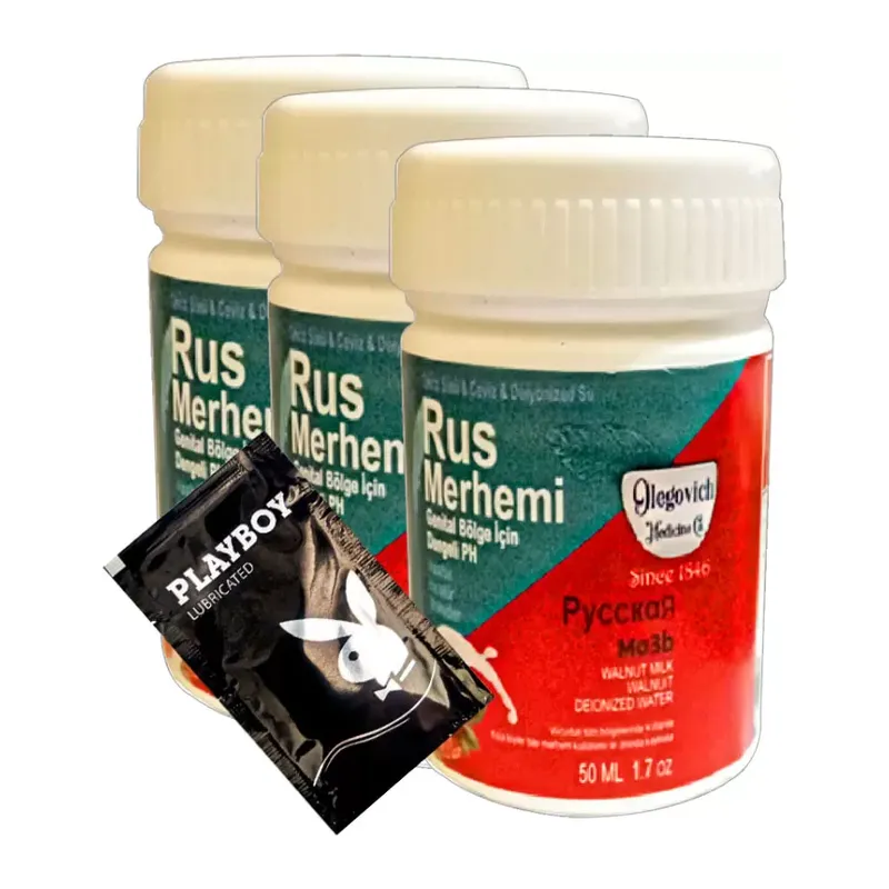 Playboy Tüy Dökücü Krem Valnut Milk & Walnut 3 Adet Rus Merhemi 50 Ml Kadın Özel Bölge + Yanında Jel