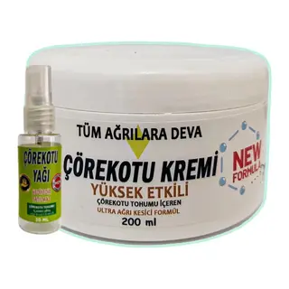 Çörek Otu Teskin Kremi 200 Ml Beyaz Kavanoz + 30 Ml Çörek Otu Yağı