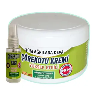 Çörek Otu Kremi 200 Ml Yeşil Kavanoz + 30 Ml Çörek Otu Yağı