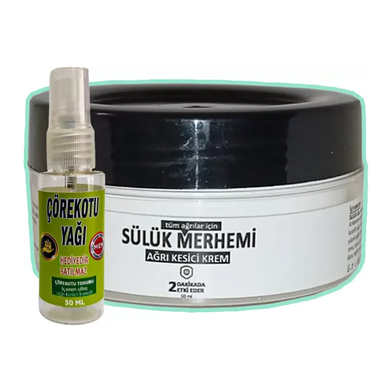 Sülük Merhemi 50 Ml Kremi + Çörek Otu Yağı Yağı 30 Ml