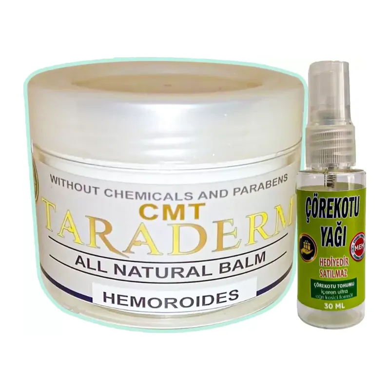 Taraderm Hemor.oidin Kremi 100 Ml + Çörek Otu Yağı Teskin Yağı 30 Ml
