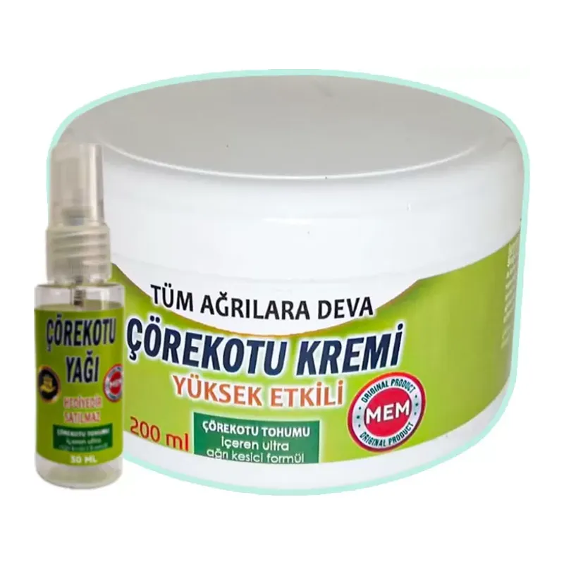 Çörek Otu Teskin Kremi 200 Ml Yeşil Kavanoz + 30 Ml Çörek Otu Yağı
