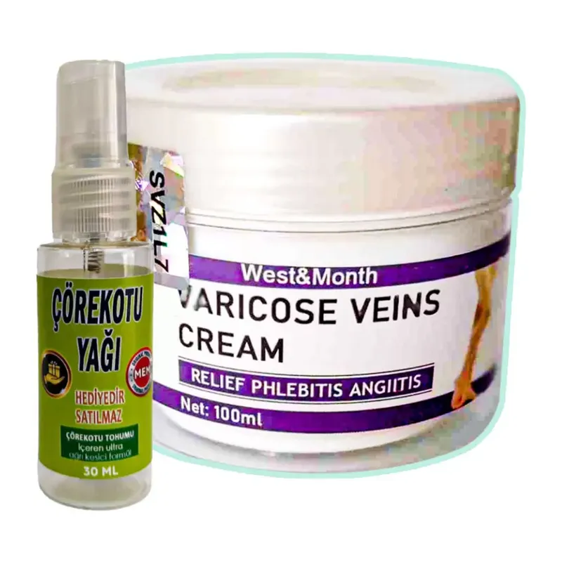 Varicose Ve.ns 100 Ml 1 Adet West&month Bacak Bakım Krem + Çörek Otu Yağı Yağı 30 Ml