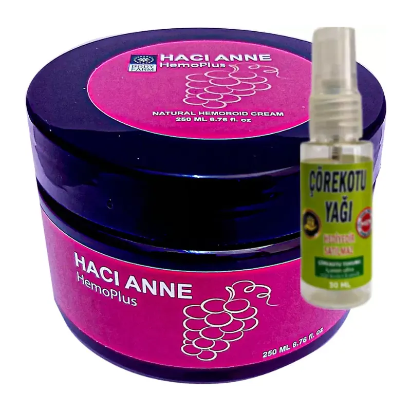 Hemoplus Hacı Anne Bakım Kremi 200 Ml + Çörek Otu Yağı 30 Ml