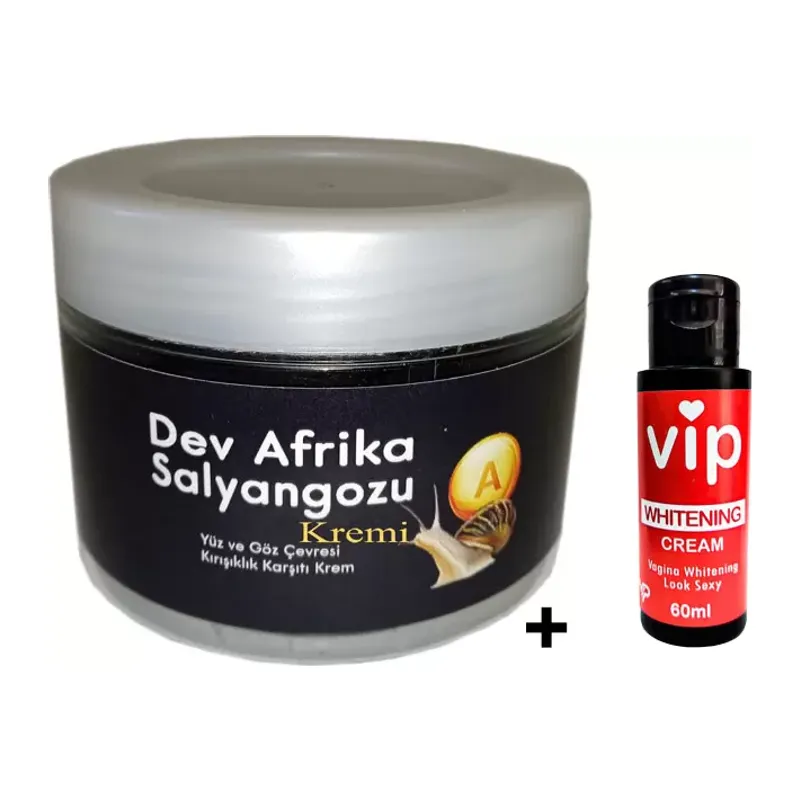 Bonie Giant Vıp:32 YÀşlanma KÀrsıtı SÀlyangoz KrÉmi 100ml Dev Afrika Salyangozu Yanında Vip VajÌna Renk Açicı Krem 60 Ml