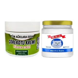 Süper Çörek Otu Kremi Orta Boy 100 Ml Krem - Snow Kitten Menthol Balm 50 Ml