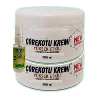 Süper Çörek Otu Masaj Bakım Kremi 2x200 Ml + 30 Ml Çörek Otu Yağ İle
