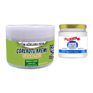 Çörek Otu Kremi 150 Ml + Snow Kitten 50 Ml Menthol Balm / Teskin Seti