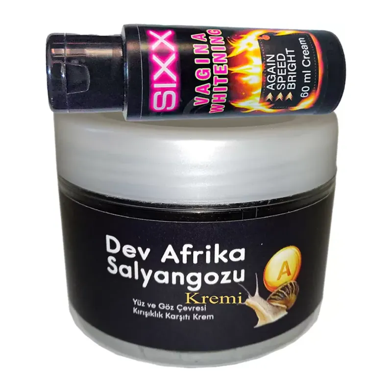 Bonie Giant Anti-yaşlanma Cilt Kremi Ksıxx:32 Dev Afrika Salyangozu 100ml Ile+ 1sıxx Renk Ton Için Kadın Wagına Kremi 60 Ml