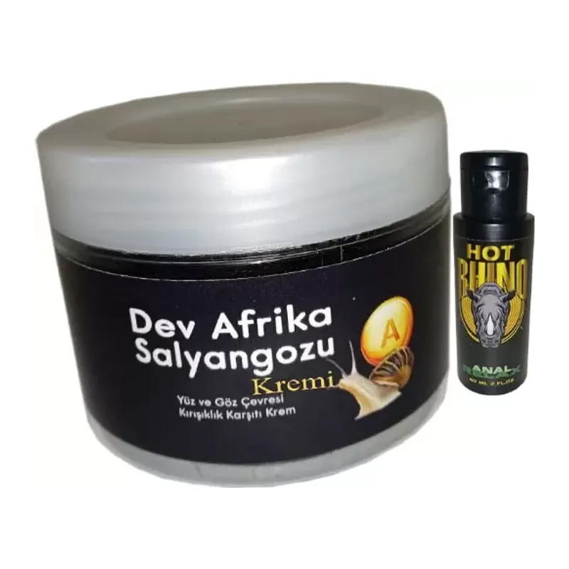 Giant Dev Afrikasalyangozu Yaşlanmakarşıtı Kremi 100 Ml + Hotrhino Bay Bayan Analrahatlatıcı Krem