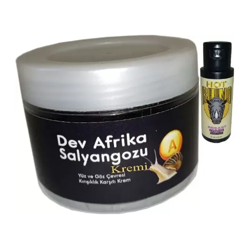 Giant Dev Afrikasalyangozu Yaşlanmakarşıtı Krem 100ml + Hotrhino Bayan Göğüsşekillendirici Krem 60 Ml